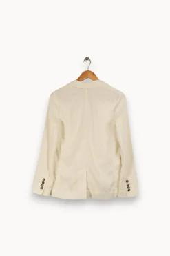 Shop Comptoir des Cotonniers Blazer en jean - Taille S/36 Blanc