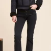 Clearance La Fée Maraboutée Blouson aviateur effet peau lainée - 38 Noir