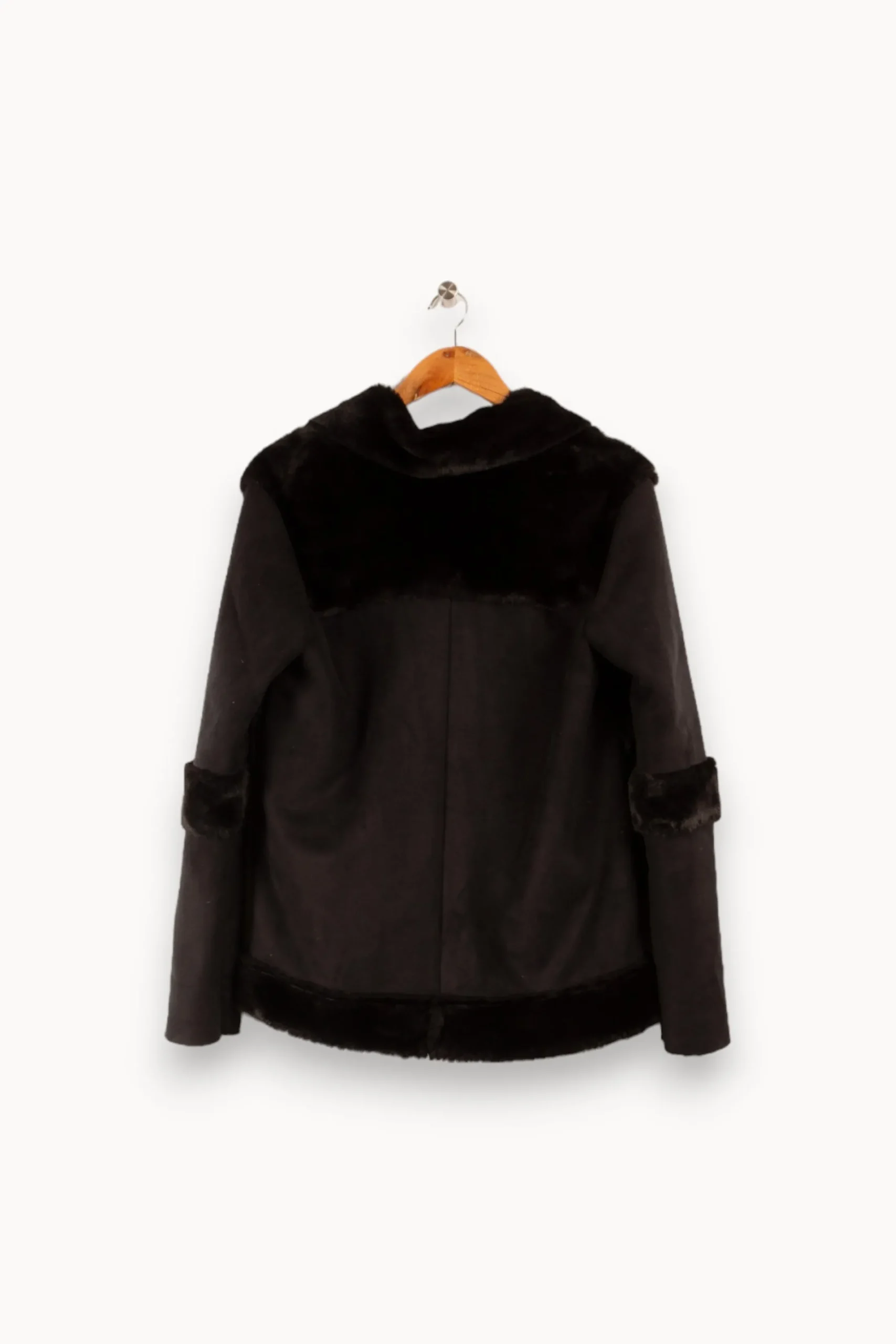 Online La Fée Maraboutée Blouson aviateur effet peau lainée - XS/34 Noir