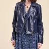 Fashion La Fée Maraboutée Blouson esprit motard - 36 Bleu
