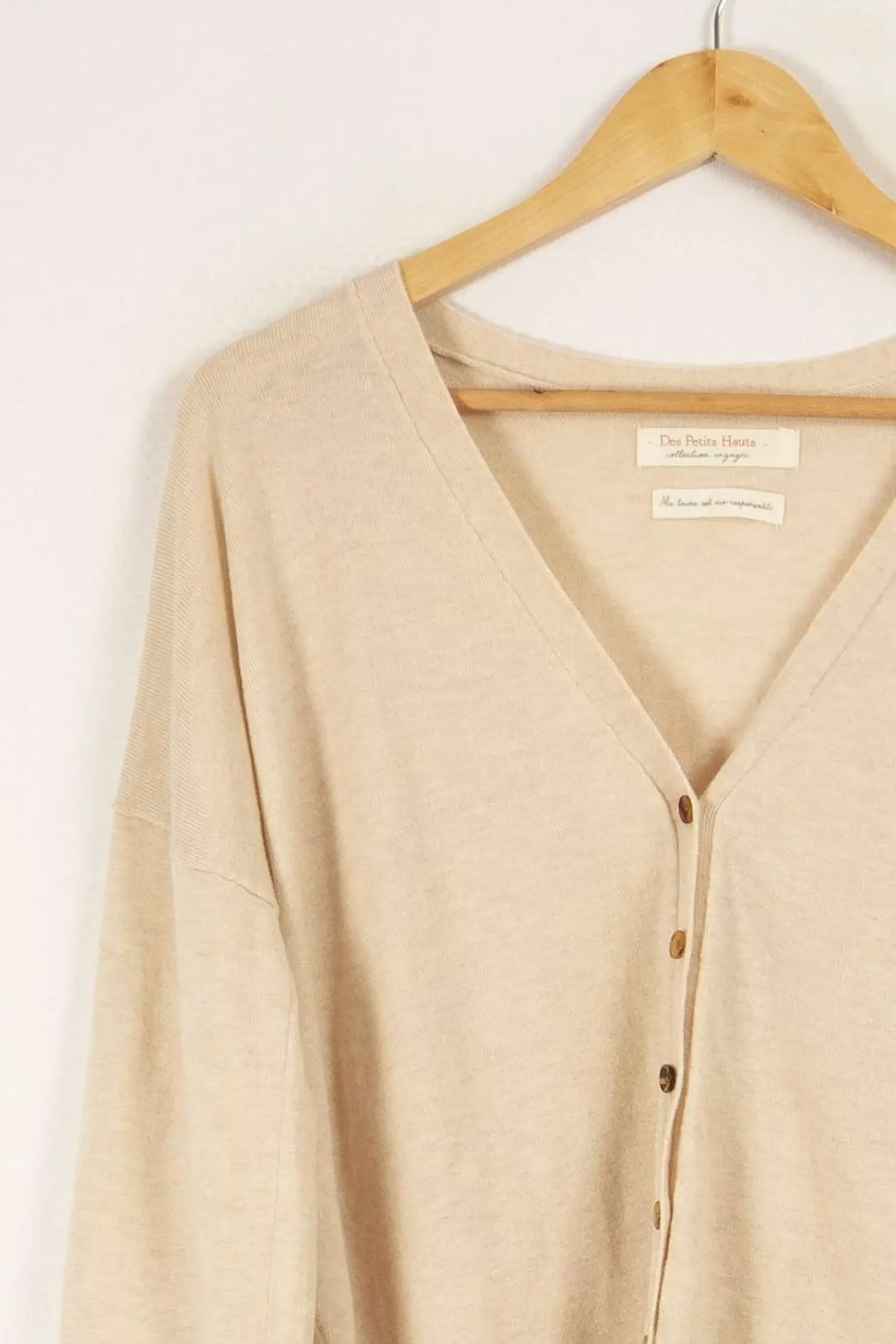 Hot Des petits hauts Cardigan - Taille S/36 Beige