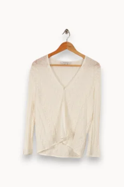 New Gerard Darel Cardigan blanc - Taille L/40 Marron