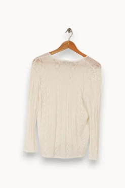 New Gerard Darel Cardigan blanc - Taille L/40 Marron