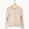 New American Vintage Cardigan court gris - S / 36 Beige
