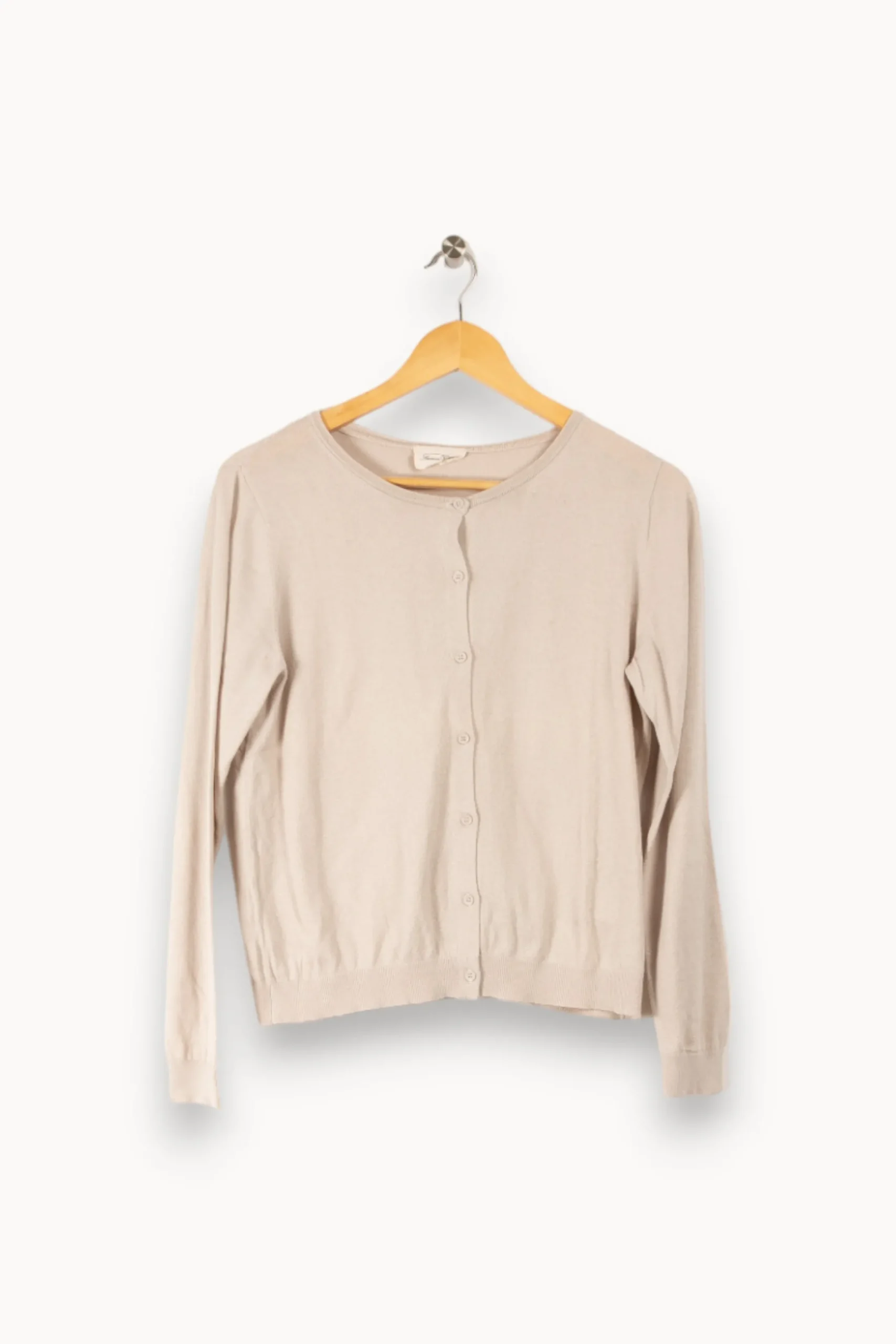 New American Vintage Cardigan court gris - S / 36 Beige