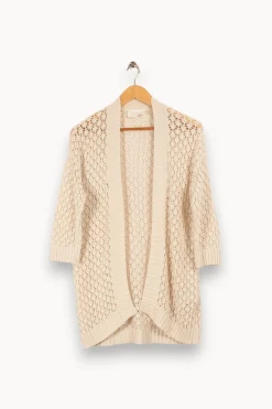 Hot Sud express Cardigan en maille - Taille S/36 Beige