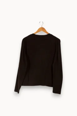 Best Caroll Cardigan foncé avec dentelle rose - Taille XXL/44 Marron