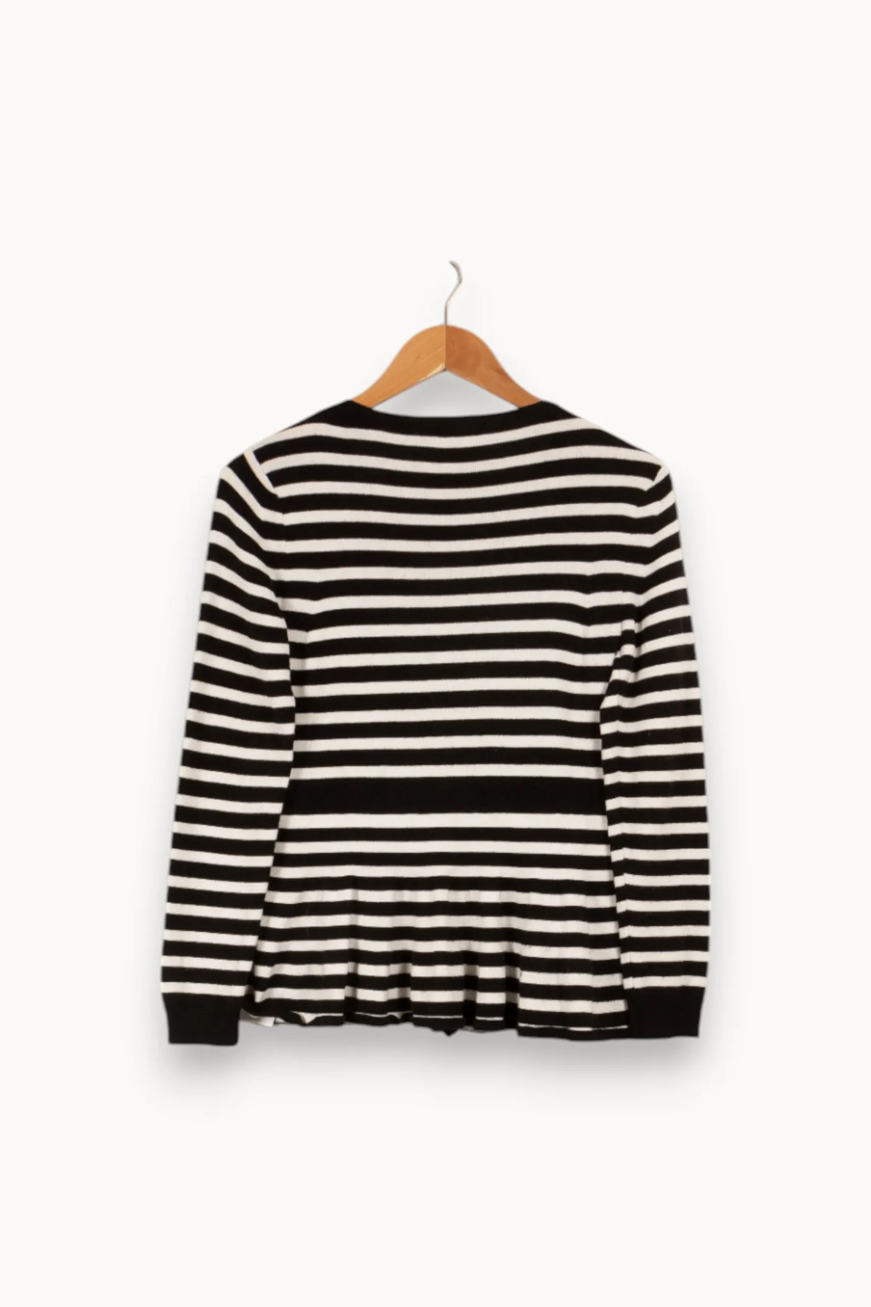 Online Claudie Pierlot Cardigan et blanc rayé - Taille S/36 Noir