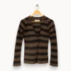 Flash Sale Comptoir des Cotonniers Cardigan rayé - Taille S/36 Marron