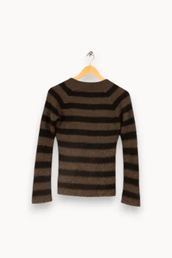 Flash Sale Comptoir des Cotonniers Cardigan rayé - Taille S/36 Marron