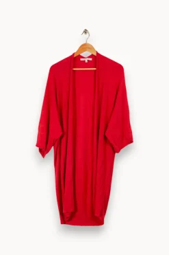 Outlet La Fée Maraboutée Cardigan rouge - Taille M/38 Rose