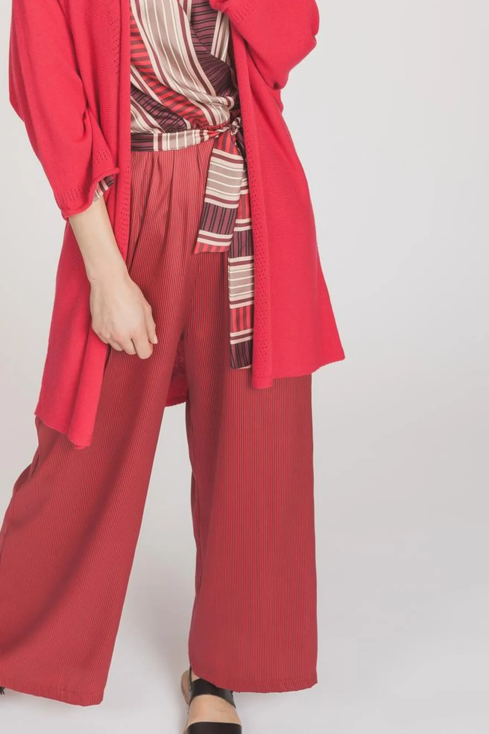 Outlet La Fée Maraboutée Cardigan rouge - Taille M/38 Rose