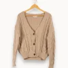 Flash Sale Bérénice Cardigan torsadé - Taille S/36 Beige