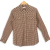 Shop Ines de la Fressange Paris Chemise à carreaux s - 36 Marron