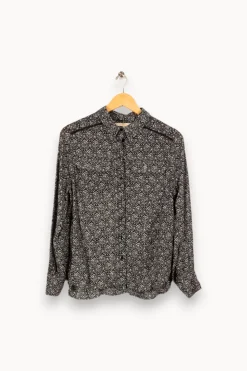 New La Fée Maraboutée Chemise à imprimé azuleros - M/38 Noir