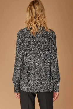 New La Fée Maraboutée Chemise à imprimé azuleros - M/38 Noir
