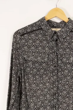 New La Fée Maraboutée Chemise à imprimé azuleros - M/38 Noir