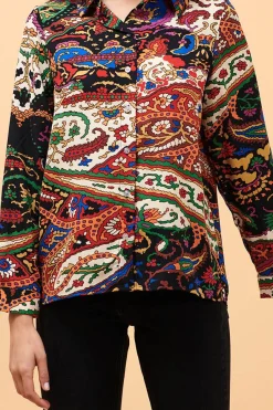 Shop La Fée Maraboutée Chemise à imprimé coloré - S/36 Multicolore
