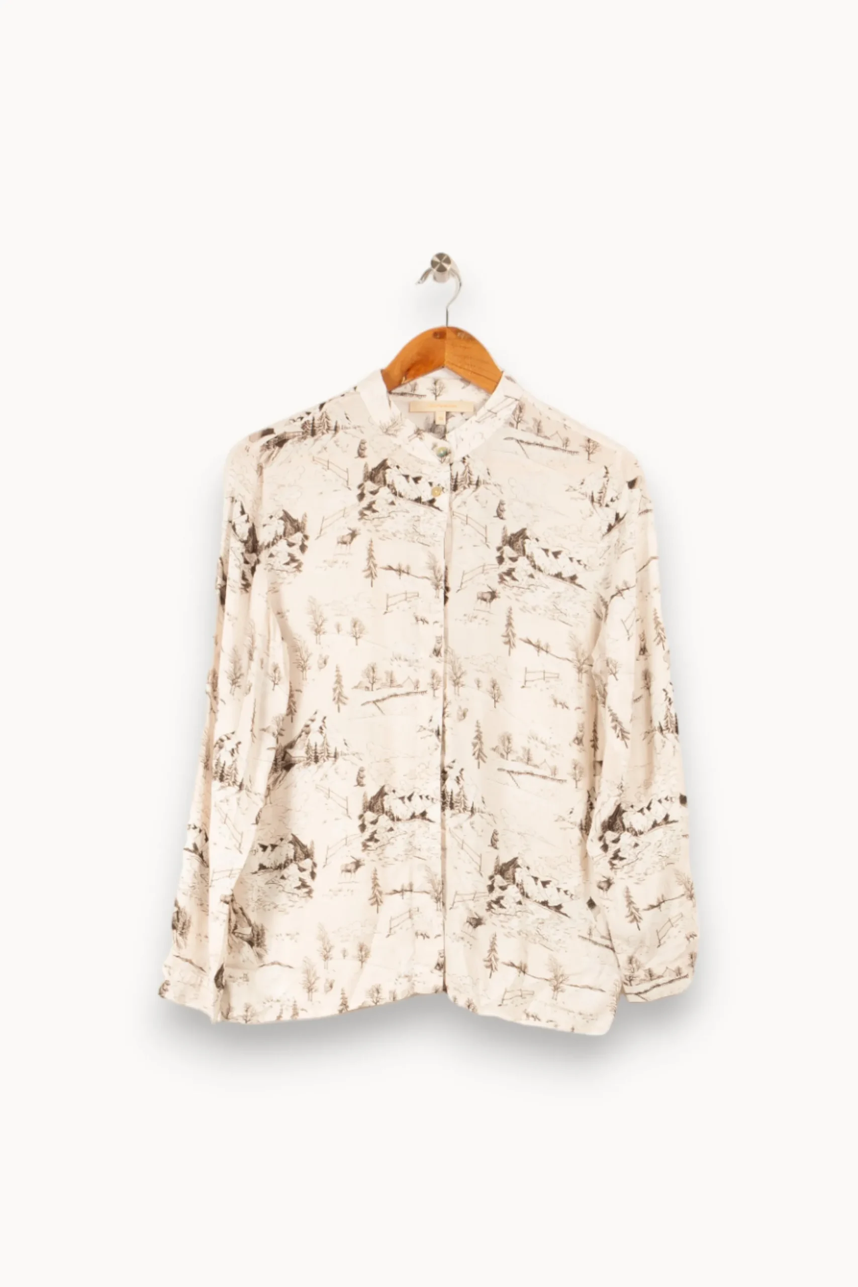 Cheap La Fée Maraboutée Chemise à imprimé hivernal - M/38 Beige