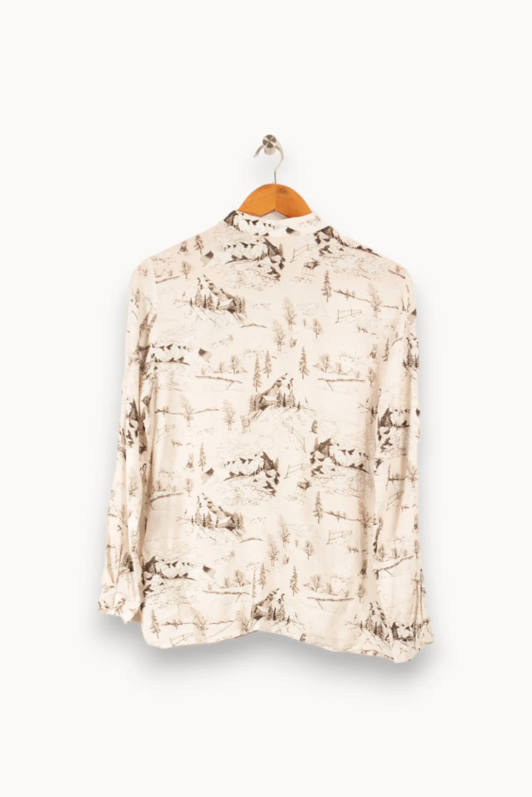 Cheap La Fée Maraboutée Chemise à imprimé hivernal - M/38 Beige