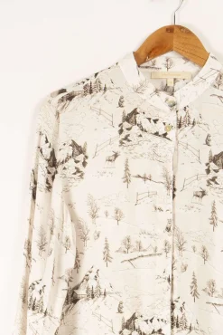 Cheap La Fée Maraboutée Chemise à imprimé hivernal - M/38 Beige