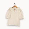 Clearance Petite Mendigote Chemise à manches courtes he - Taille S/36 Blanc