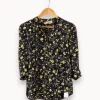 Clearance Zadig&Voltaire Chemise à motifs e et jaune - Taille S/36 Bleu