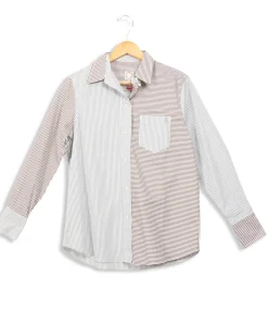 Fashion Ines de la Fressange Paris Chemise à rayures es et grises - 36 Bleu