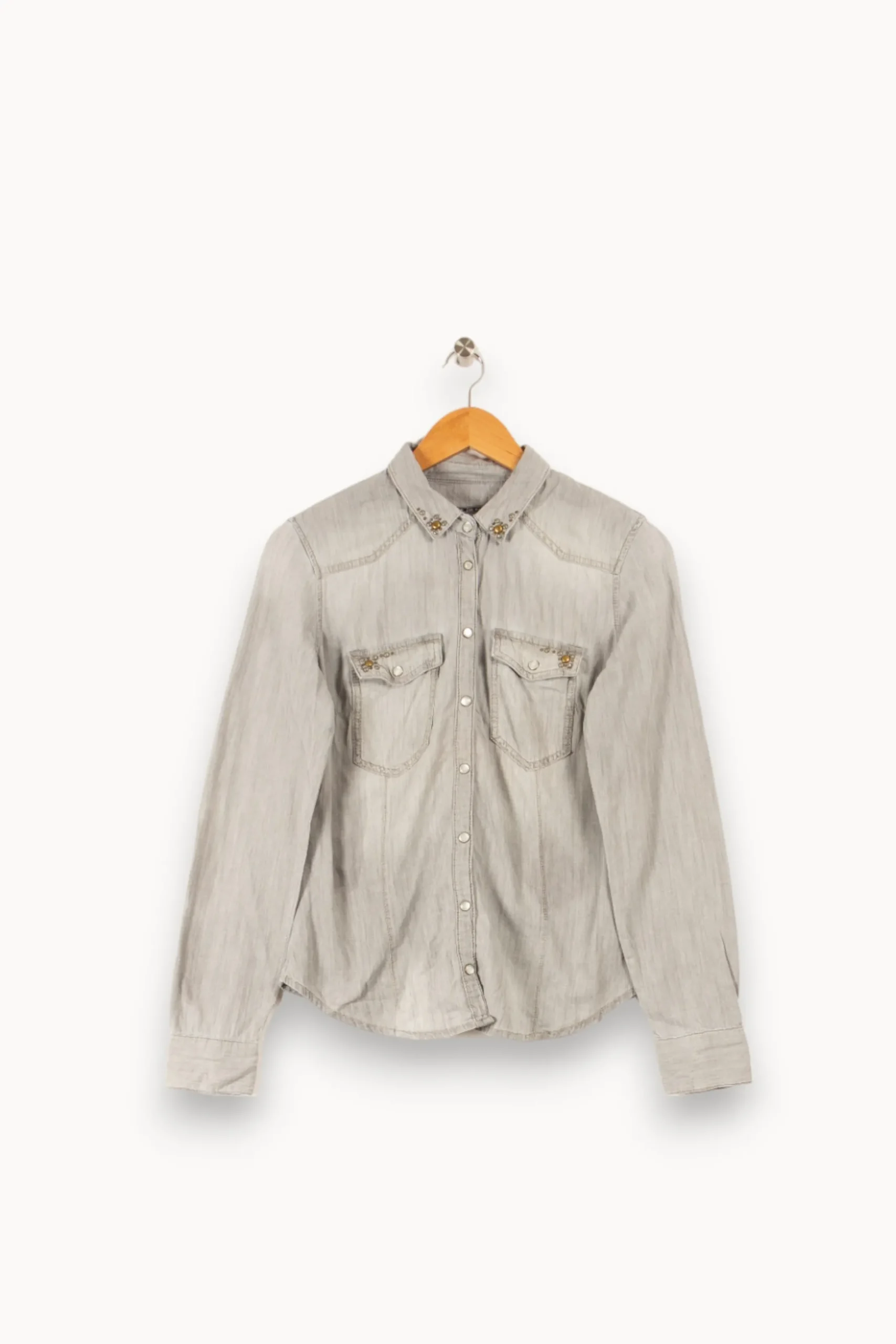 Best IKKS Chemise - Taille S/36 Gris