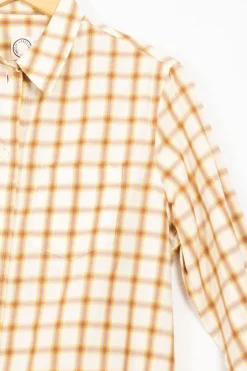 Hot Ines de la Fressange Paris Chemise à carreaux marrons - 36 Beige