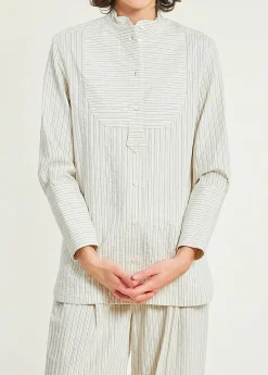 Sale Ines de la Fressange Paris Chemise à rayures - 34 Beige