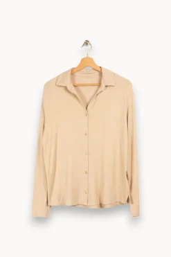 New Majestic Filatures Chemise pailletée - Taille S/36 Beige