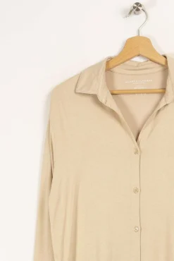 New Majestic Filatures Chemise pailletée - Taille S/36 Beige