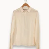 Outlet Comptoir des Cotonniers Chemise semi-transparente - Taille XL/42 Beige