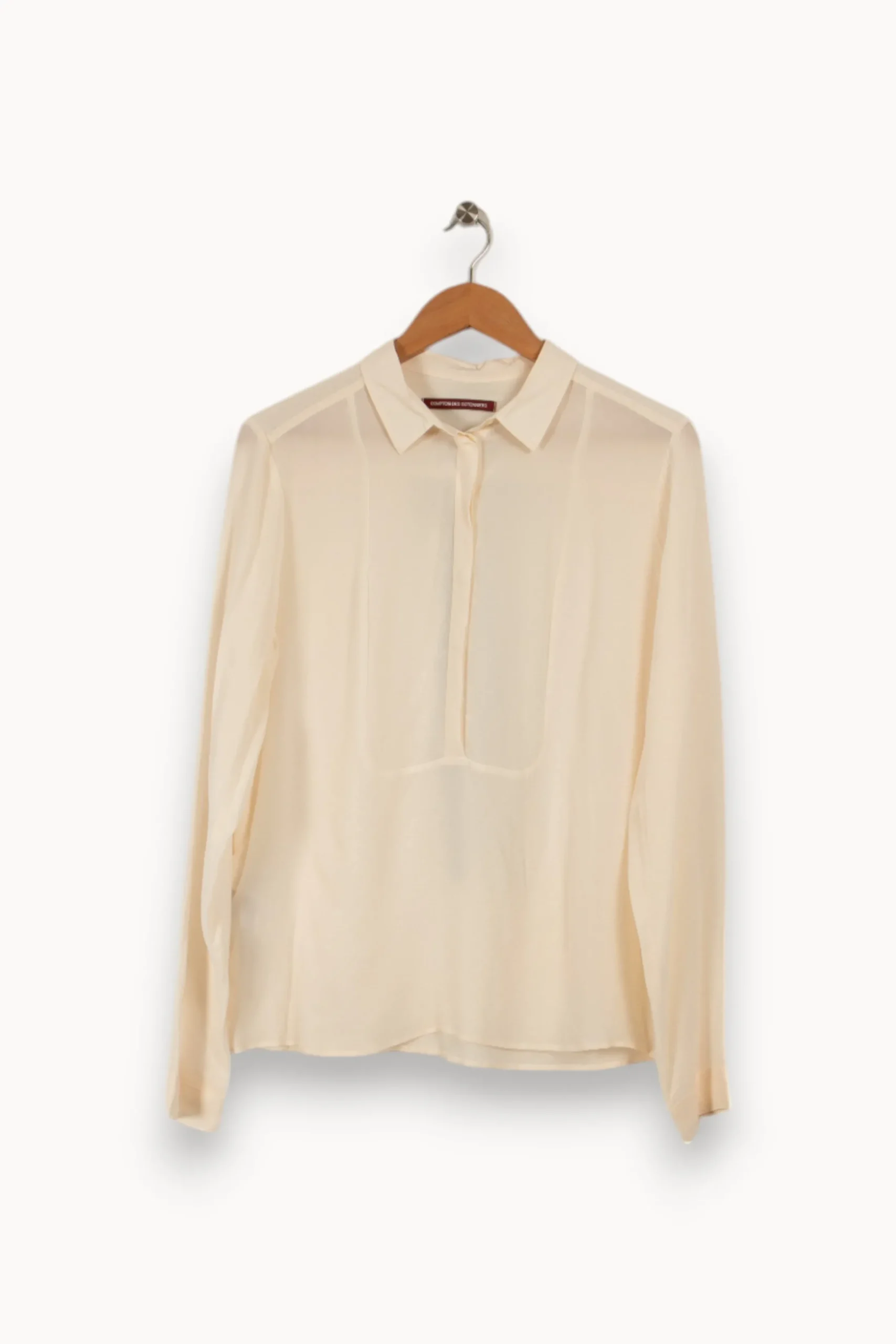Outlet Comptoir des Cotonniers Chemise semi-transparente - Taille XL/42 Beige