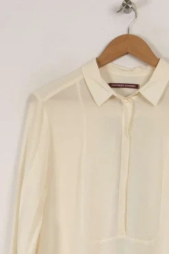 Outlet Comptoir des Cotonniers Chemise semi-transparente - Taille XL/42 Beige