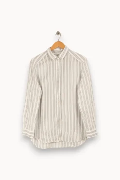 Clearance IKKS Chemise he rayée - Taille M/38 Blanc