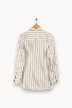 Clearance IKKS Chemise he rayée - Taille M/38 Blanc