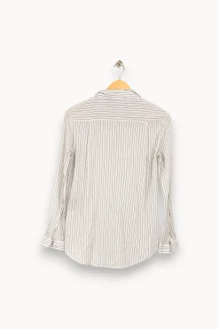 Fashion The Kooples Chemise he rayée - Taille M/38 Blanc