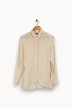 Clearance Comptoir des Cotonniers Chemise he/beige - Taille XS/34 Blanc