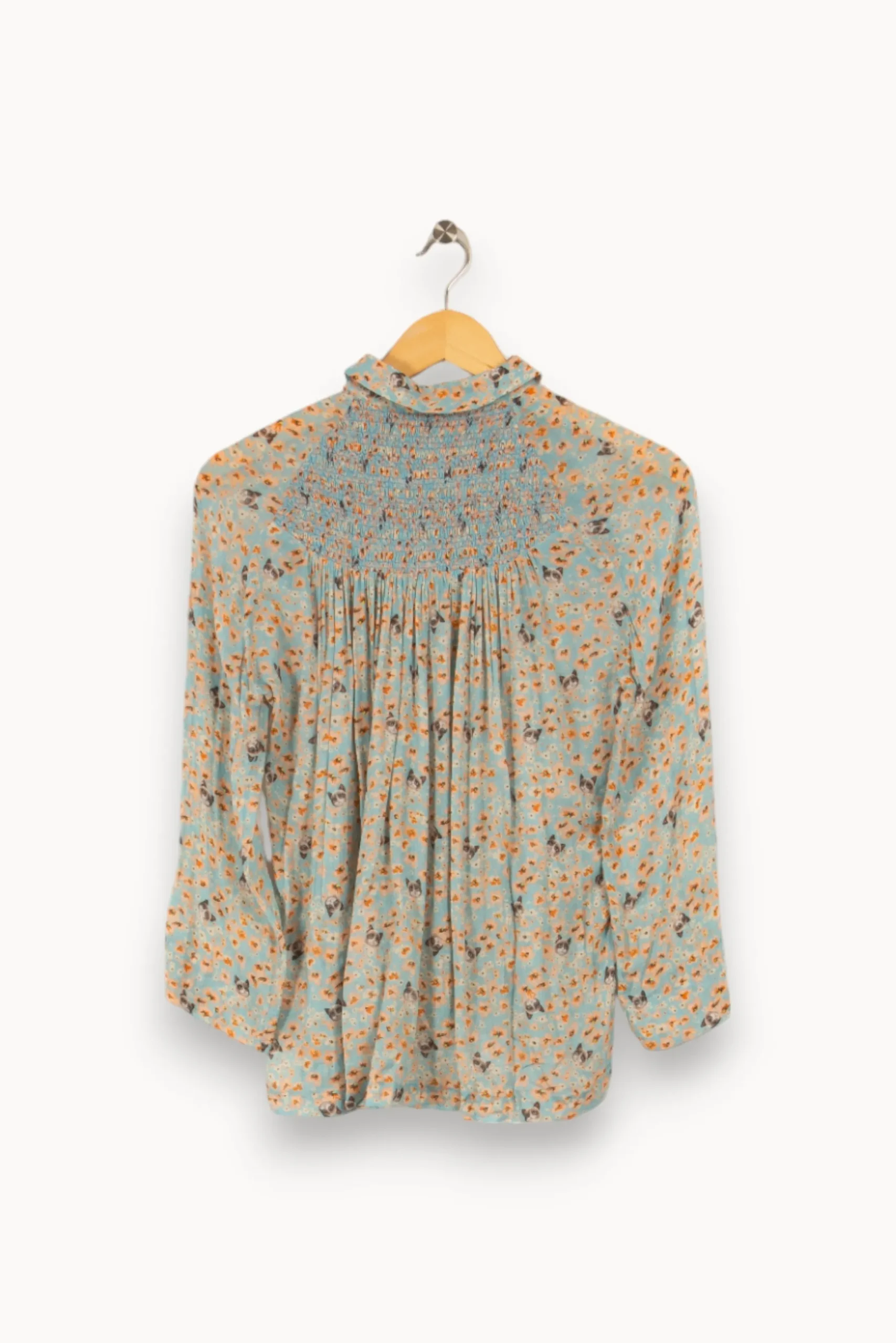 Outlet Paul & Joe Sister Chemise e à motifs - Taille XS/34 Bleu