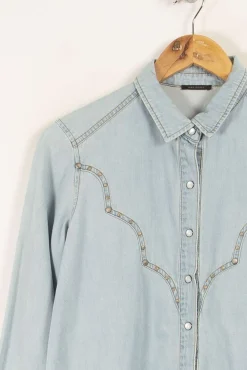 Flash Sale IKKS Chemise e - Taille S/36 Bleu