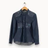 Online The Kooples Chemise e avec détails - Taille M/38 Bleu