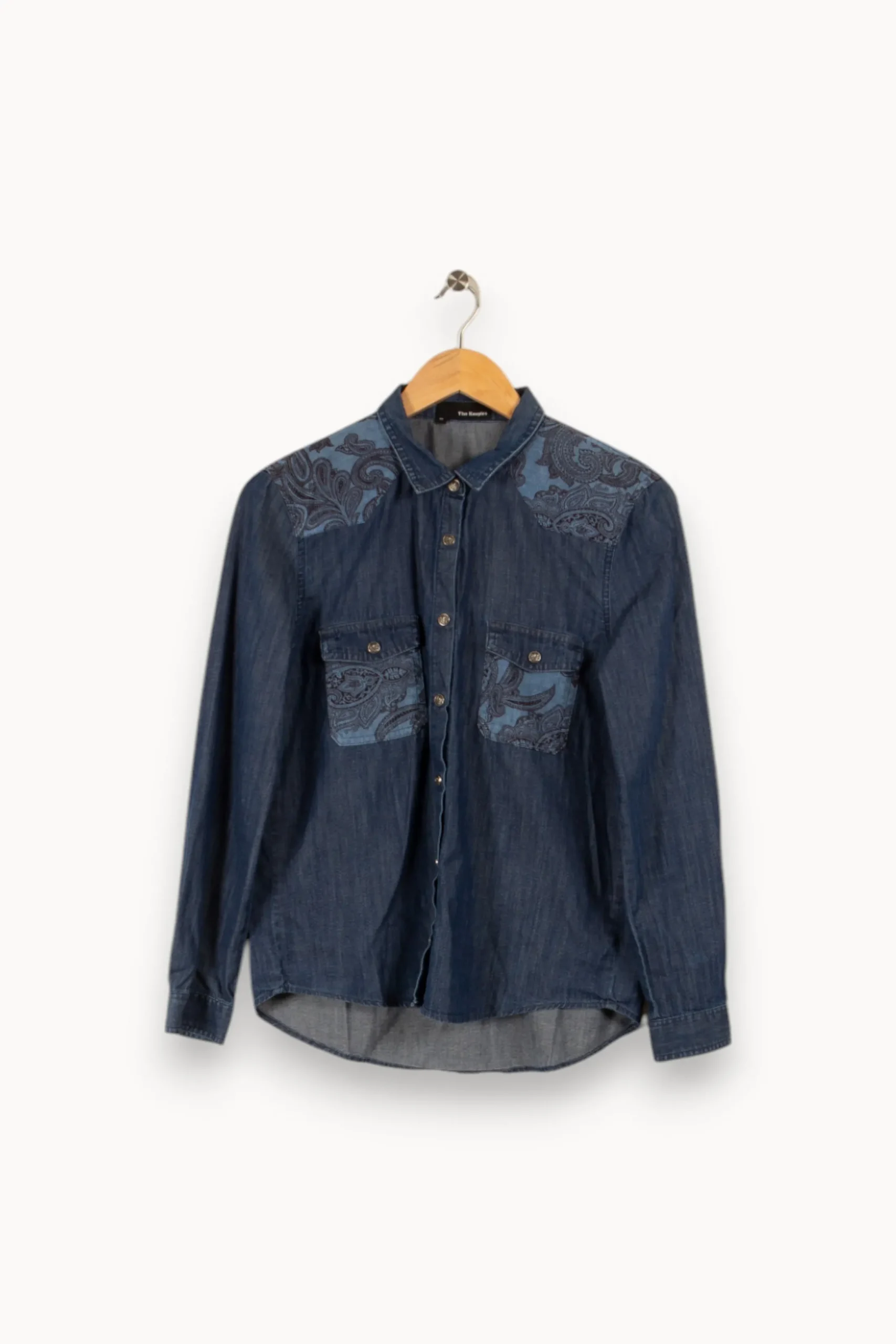 Online The Kooples Chemise e avec détails - Taille M/38 Bleu