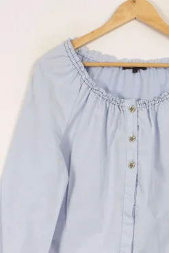 Clearance Maje Chemise e avec détails - Taille L/40 Bleu