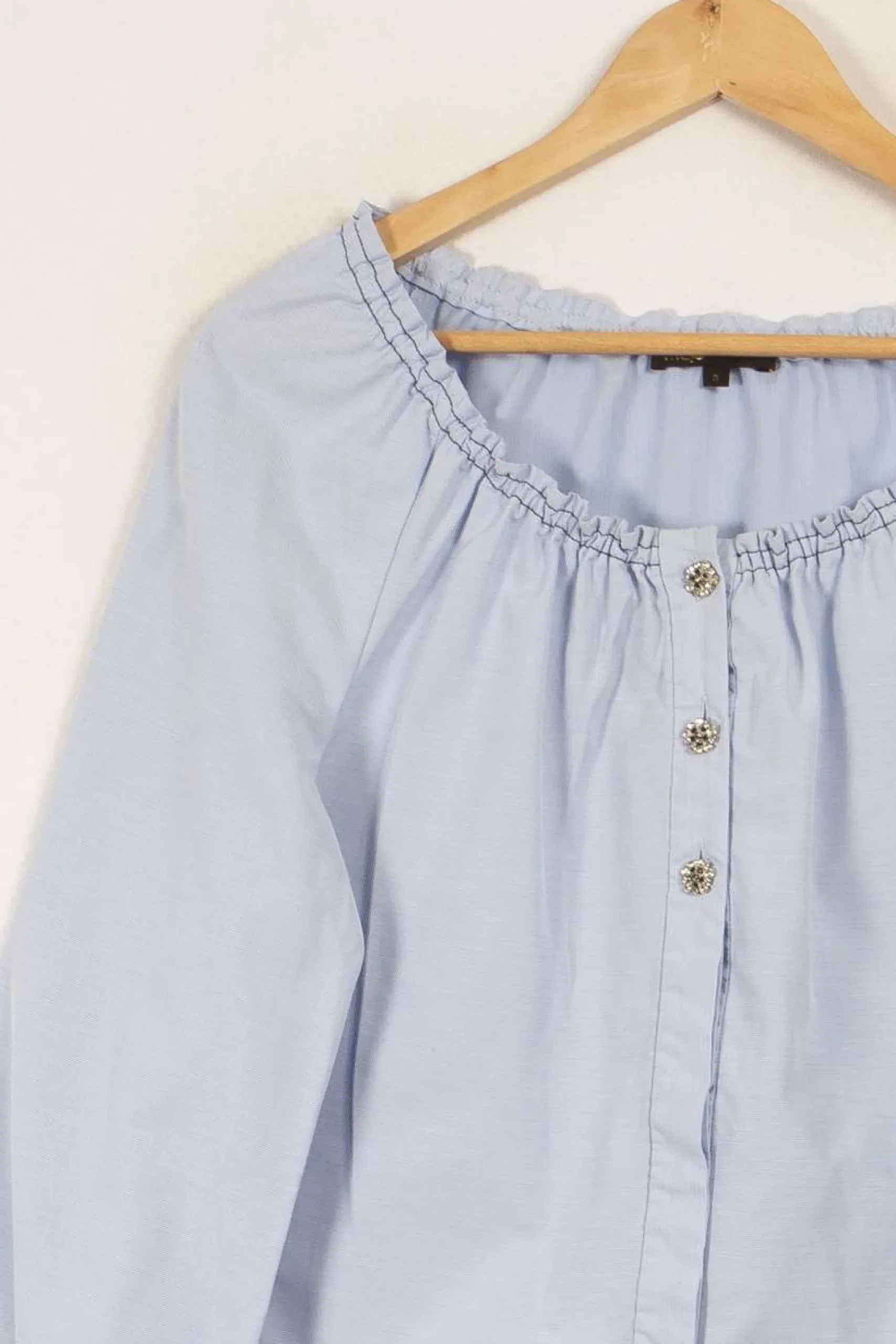 Clearance Maje Chemise e avec détails - Taille L/40 Bleu