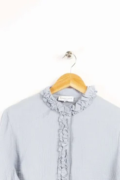 Hot Laura Laval Chemise Clementine gaze de coton - S/36 bleu