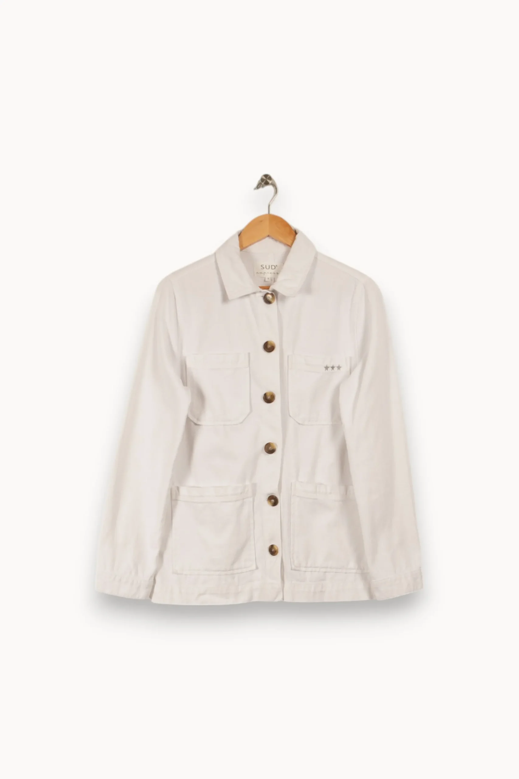 Cheap Sud express Chemise en jean he - Taille S/36 Blanc