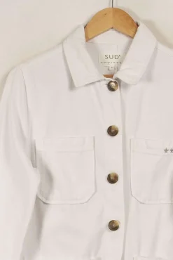 Cheap Sud express Chemise en jean he - Taille S/36 Blanc