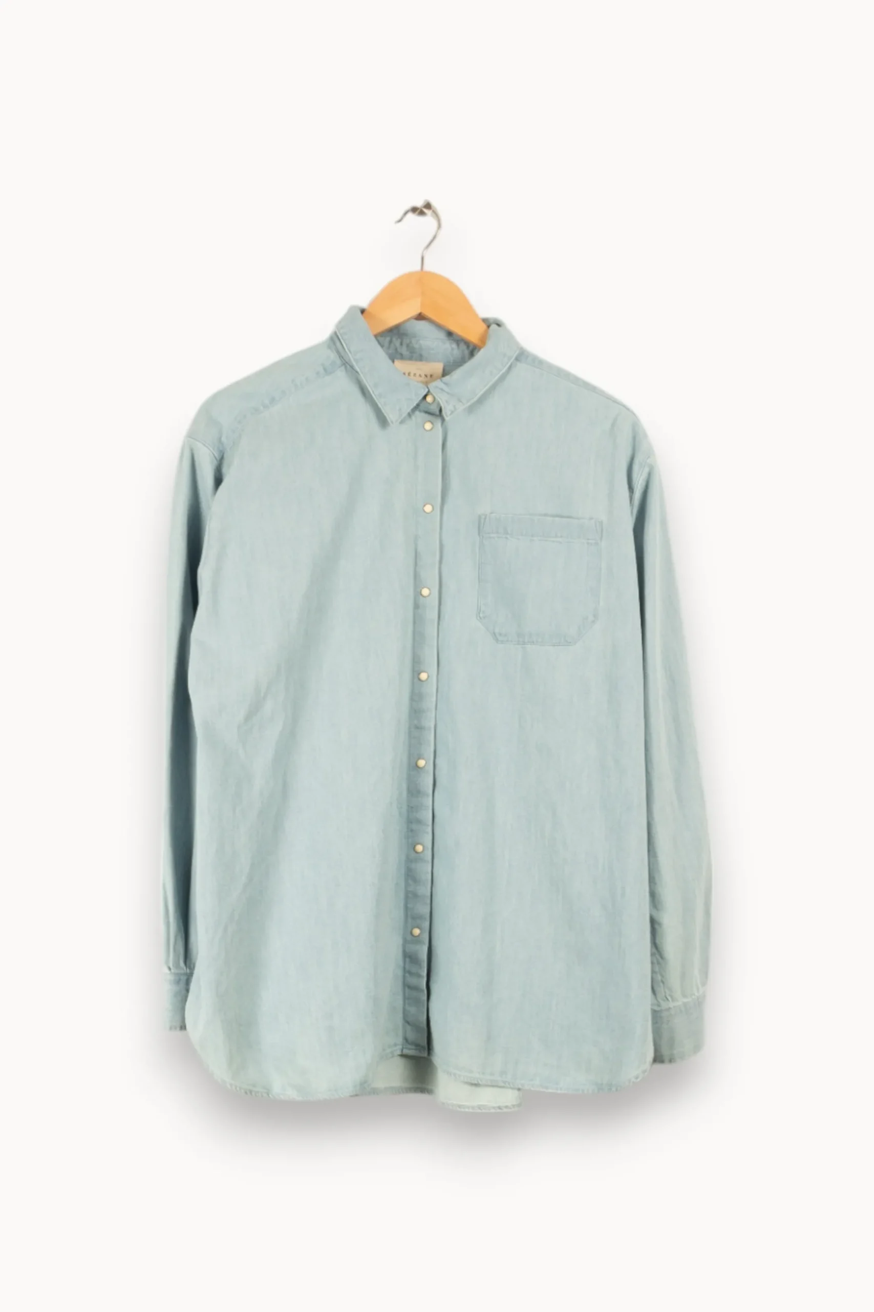 Flash Sale Sézane Chemise en jean e - Taille L/40 Bleu
